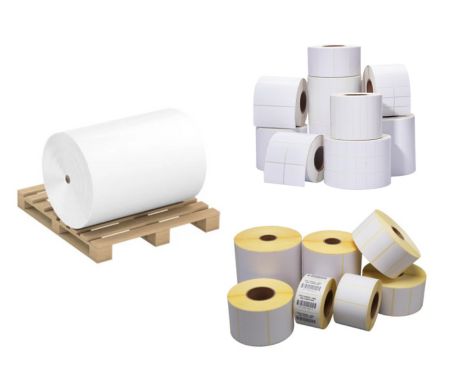 Semi-gloss paper label