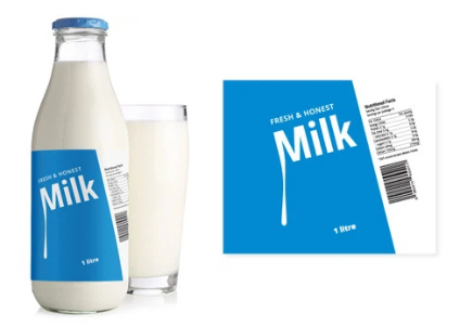 Milk and Yogurt labels